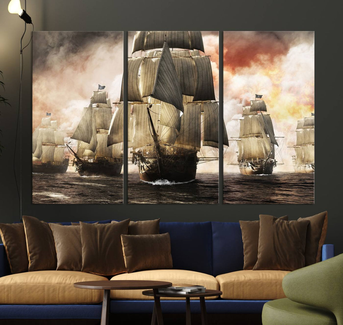 Pirate Fleet Canvas Wall Art Print Pirate Ships Canvas Print