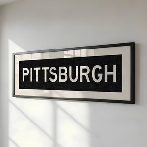Framed Pittsburgh Pennsylvania Bus Scroll
