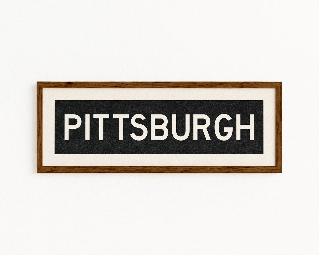 Framed Pittsburgh Pennsylvania Bus Scroll
