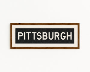 Framed Pittsburgh Pennsylvania Bus Scroll