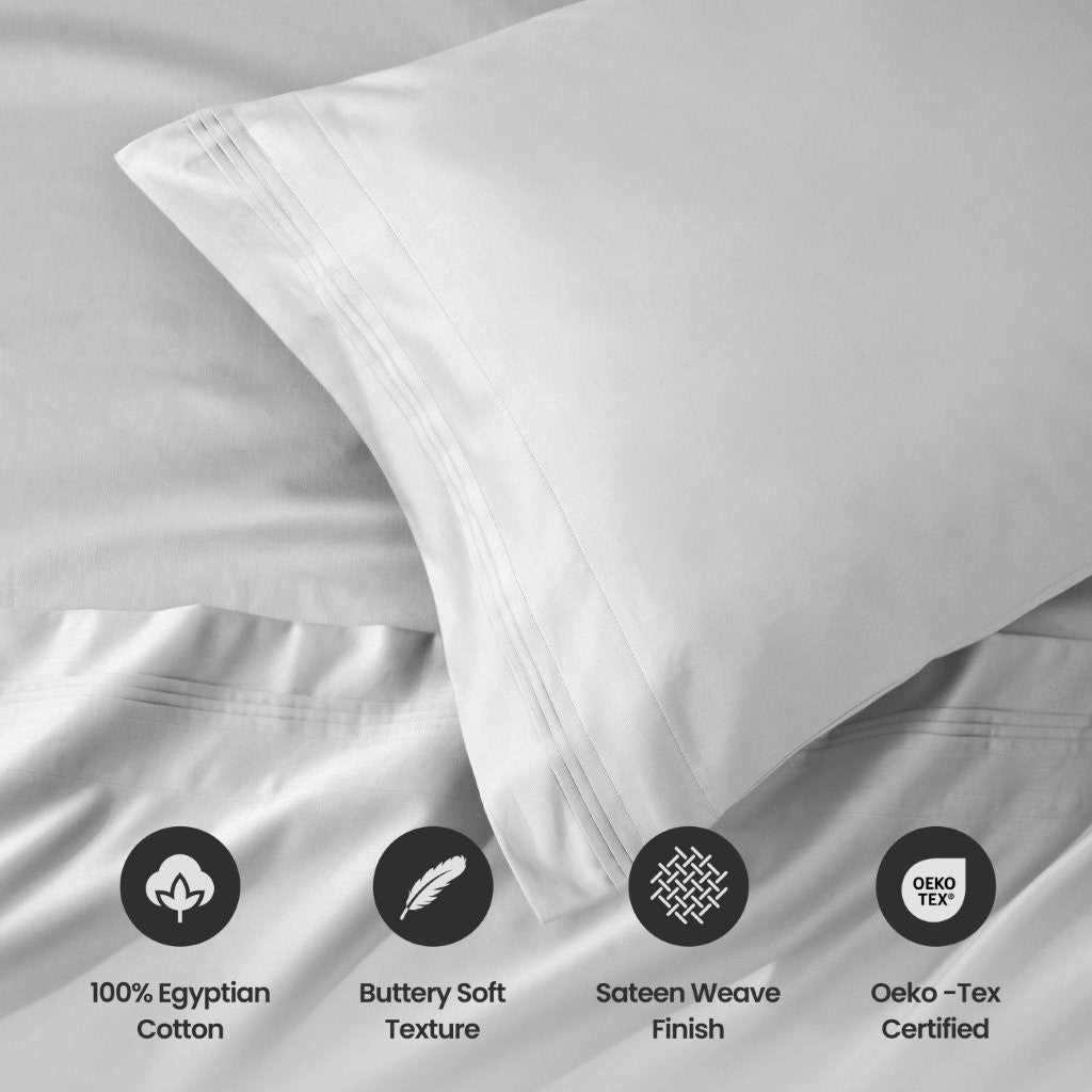 Egyptian Cotton Sateen Sheet Set 1000 Thread Count - Egyptian Cotton Sheet Set by Superior Brand