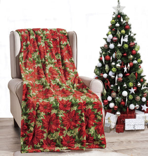 Cozy Festive Holiday Throw Blanket 50" x 60"