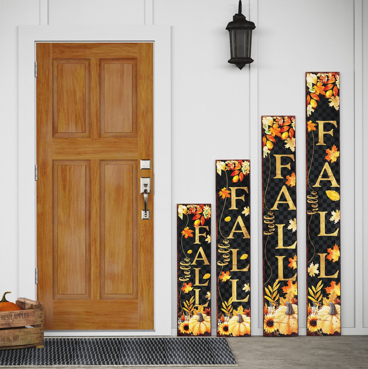 Hello Fall Porch Sign - Front Porch Fall Welcome Sign