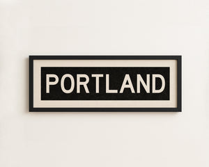 Framed Portland Oregon Bus Scroll