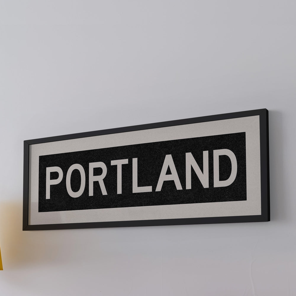 Framed Portland Oregon Bus Scroll