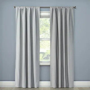 Project 62 Blackout Henna Curtain Panel: 95x50 Inches, Rod Pocket, Cotton Blend 1pc 50"x95" Blackout Henna Window Curtain Panel Gray - Project 62