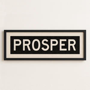 Framed Prosper Bus Scroll Sign