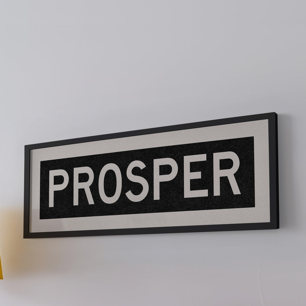 Framed Prosper Bus Scroll Sign