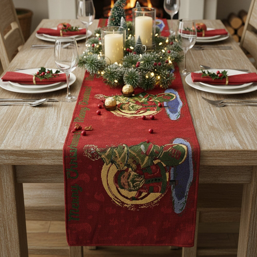 Red-Santa-Claus-Christmas-Tree-Woven-Tapestry-Dining-Table-Runner-(17615)-Table-Runners
