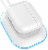 Wireless Charger Designed for Airpods Pro and 2nd / 3rd Gen Models - Magnetic Charging Alignment, Softglow Power Indicator (White)