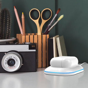 Wireless Charger Designed for Airpods Pro and 2nd / 3rd Gen Models - Magnetic Charging Alignment, Softglow Power Indicator (White)