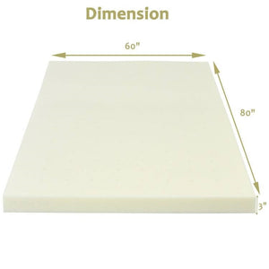 Queen size 3-inch Thick Soft Comfort Foam Mattress Topper