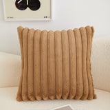 Set of 4 Double sides furry throw pillow case and insert 18"x18" square