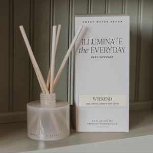 Weekend White Translucent Tinted Glass Jar Reed Diffuser