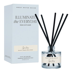 Spa Day Blue Tinted Glass Jar Reed Diffuser