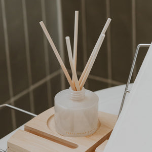 Cashmere and Vanilla White Translucent Tinted Glass Jar Reed Diffuser