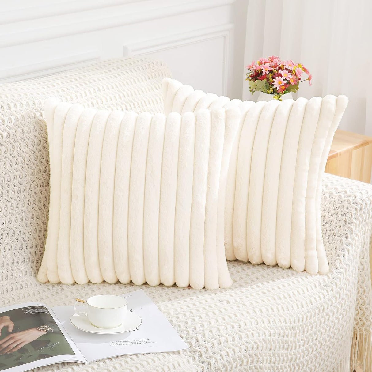 Pack of  1  Polyester Blend Square Throw Pillow  & 450g Insert reversible sides, removable cover size 18x18 inch