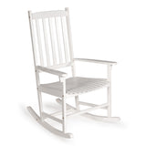 Seagrove farmhouse classic slat-back acacia wood rocking chair