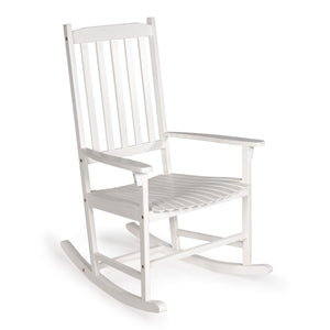 Seagrove farmhouse classic slat-back acacia wood rocking chair