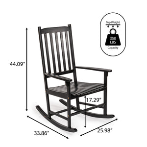 Seagrove farmhouse classic acacia wood rocking chair outdoor
