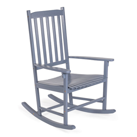 Seagrove Farmhouse Classic Rocking Chair with Slat-Back Support