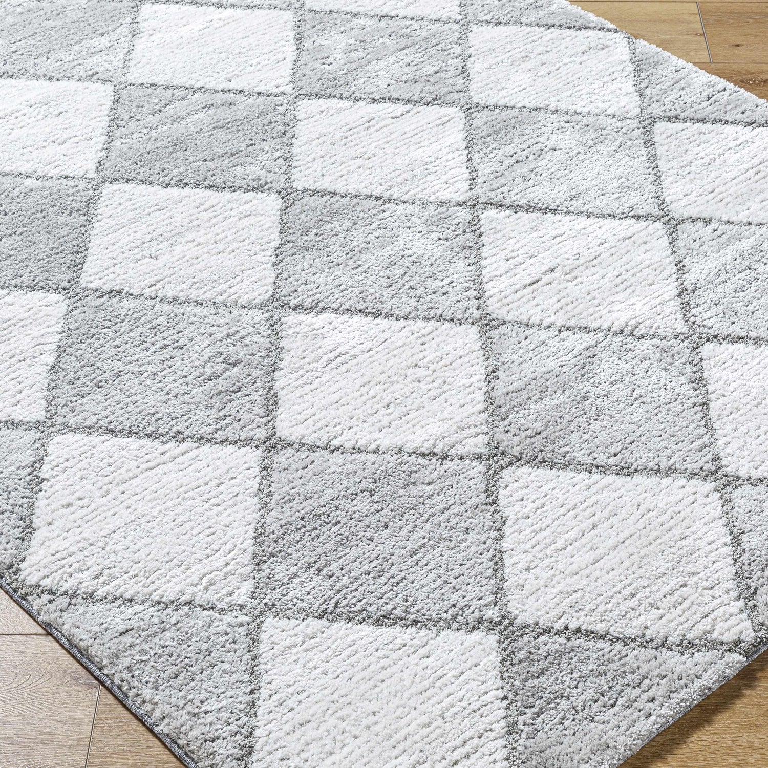 Aideen Gray Shag Area Rug - Clearance