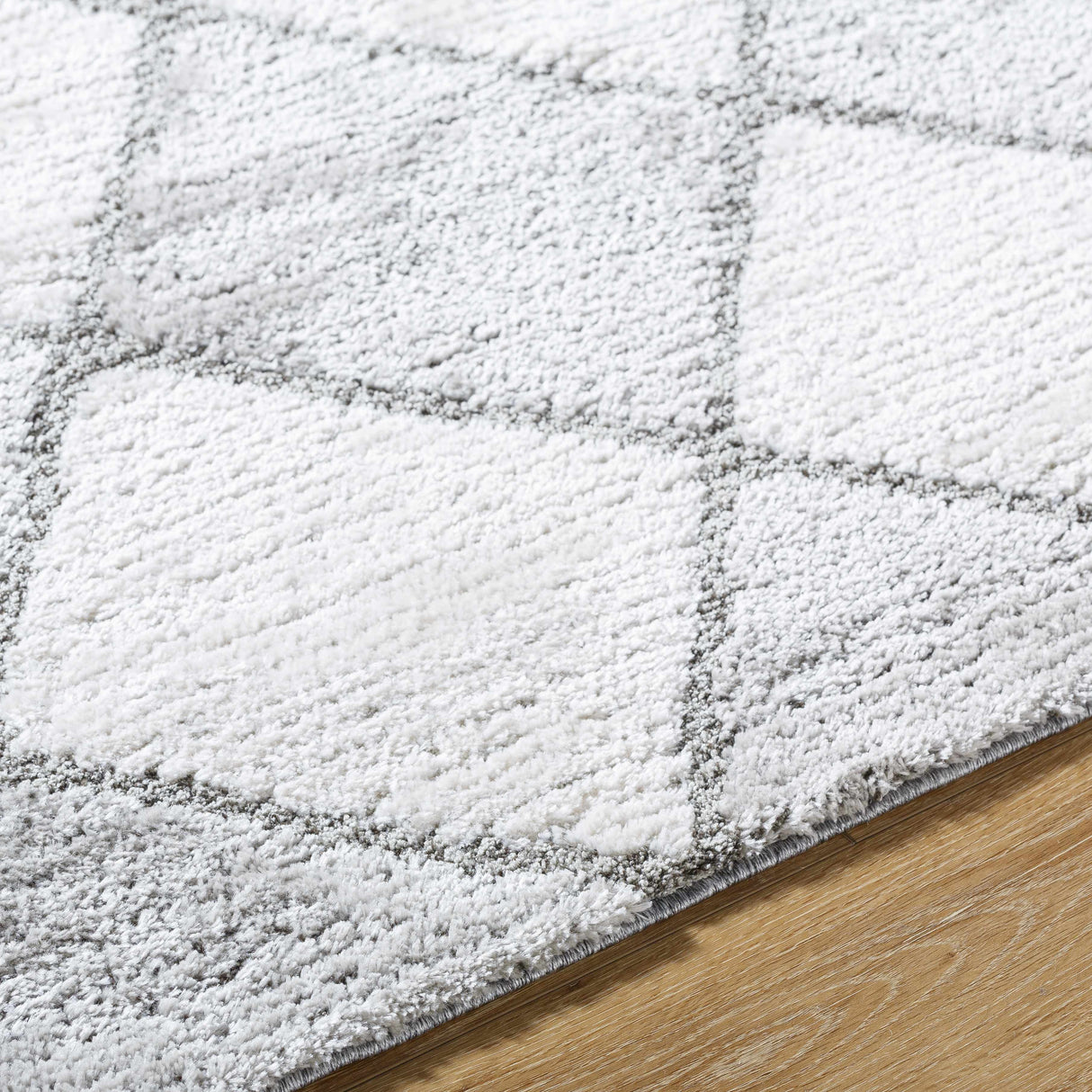 Aideen Gray Shag Area Rug - Clearance