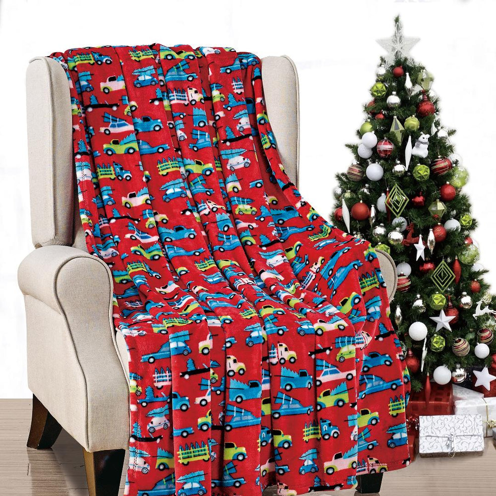 Cozy Festive Holiday Throw Blanket 50" x 60"