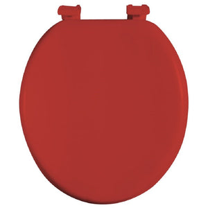 J&V Textiles Soft Round Toilet Seat With Easy Clean & Change Hinge, Padded