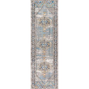 Izmit Geometric Vintage Medallion Runner Rug