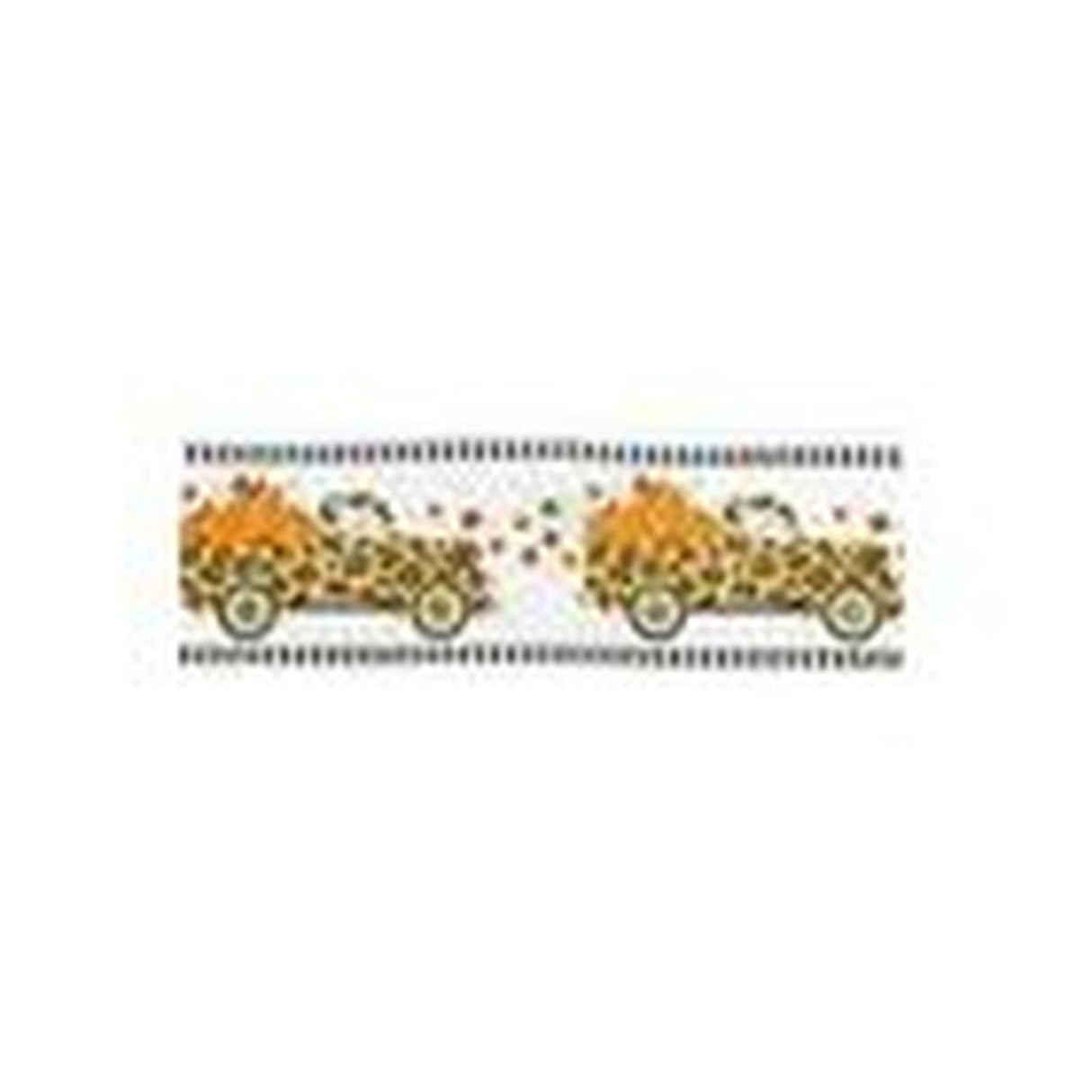 2.5" Leopard Truck Stripe Edge Ribbon: White (10 Yards)
