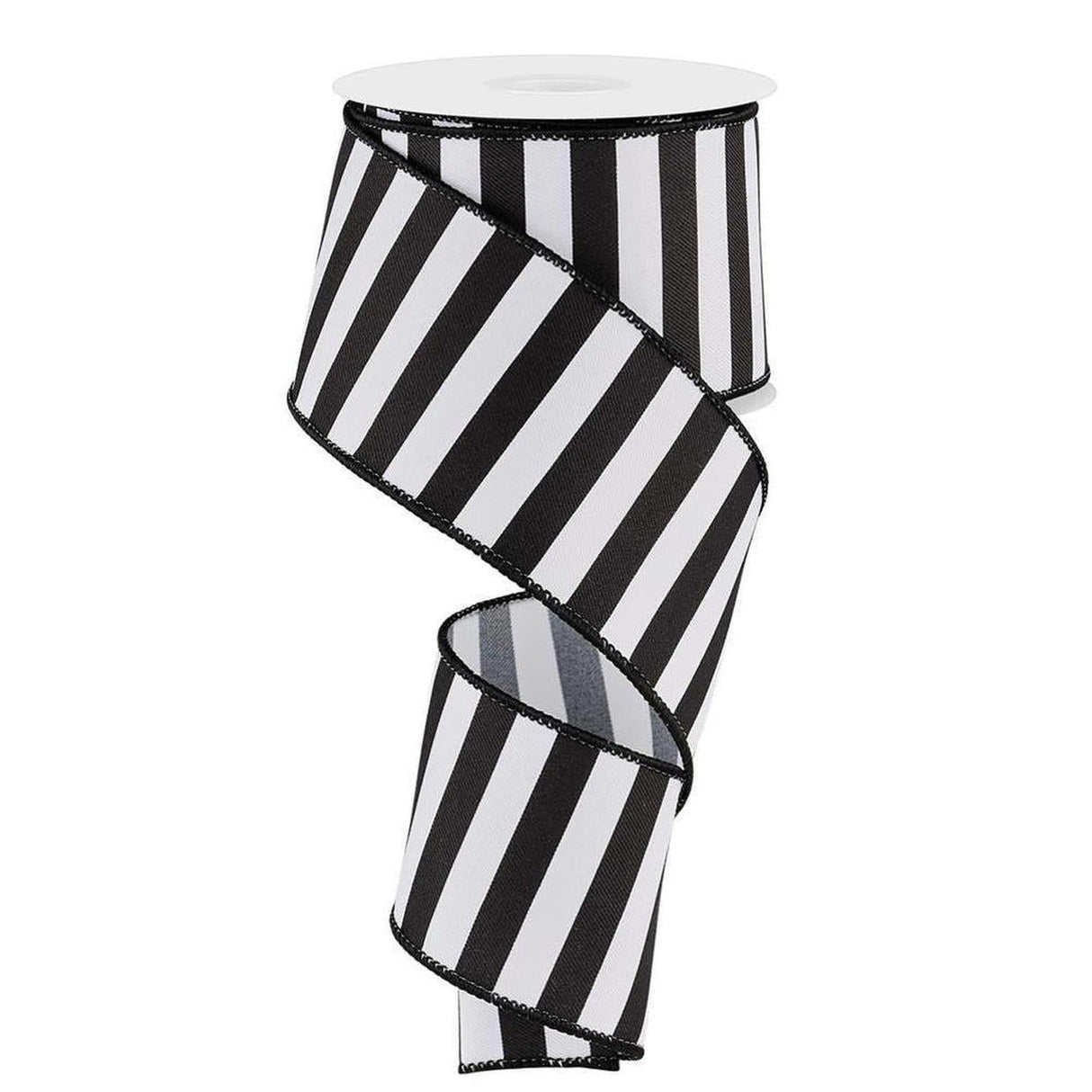 2.5" Medium Horizontal Stripe Ribbon: Black (10 Yard)