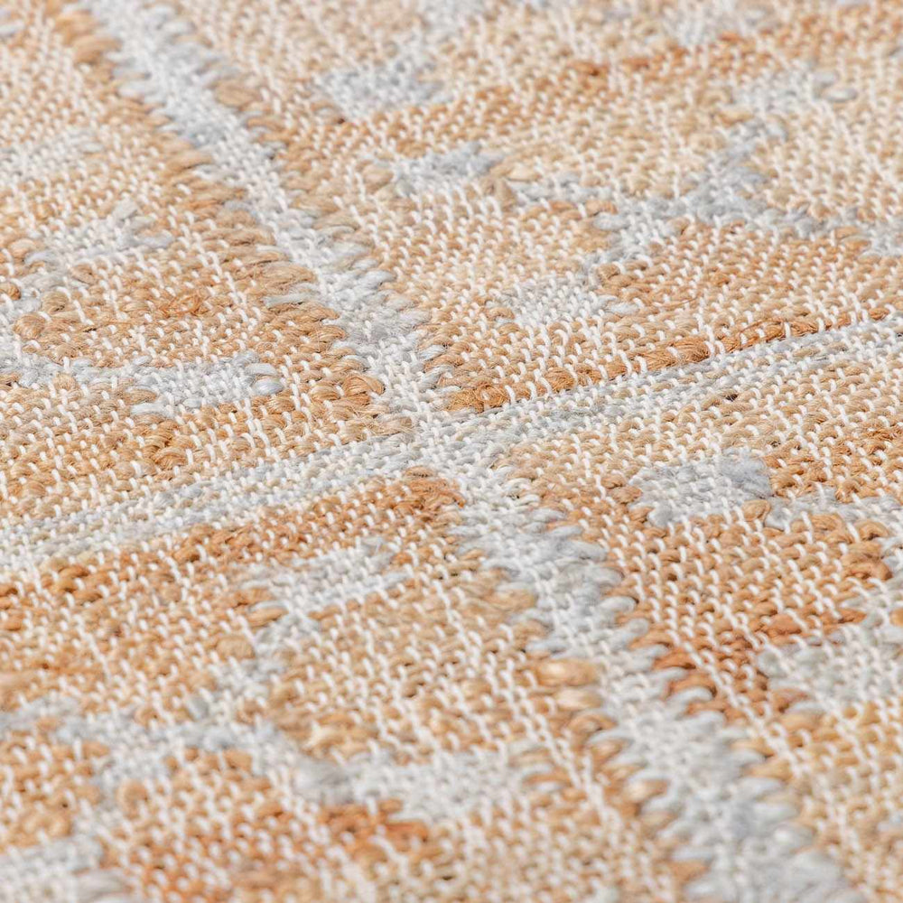 Rice Handcrafted Fringed Jute Carpet