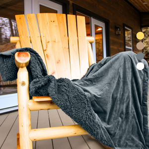 Rural Llama Throw: Soft Faux Fur & Faux Llama Wool
