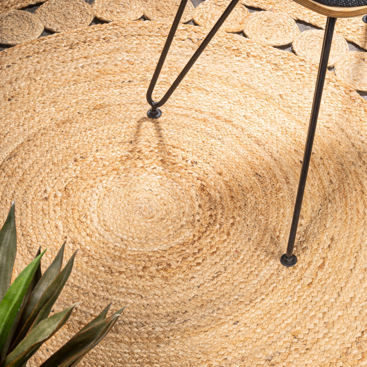 Bodhi Natural Jute hippie Circle Round Area Rug