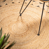 Bodhi Natural Jute hippie Circle Round Area Rug