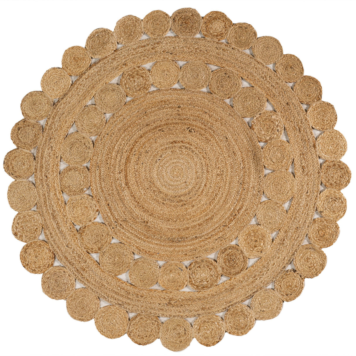 Bodhi Natural Jute hippie Circle Round Area Rug