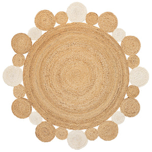 Ayana Two-Tone Jute Hippy Circle Round Area Rug