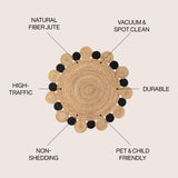 Ayana Two-Tone Jute Hippy Circle Round Area Rug