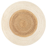 Oceana Two-Tone Boho Jute Circle Round Area Rug