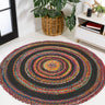 Abyss Braided Bohemian Coastal Round Jute Round Area Rug