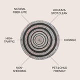 Abyss Braided Bohemian Coastal Round Jute Round Area Rug