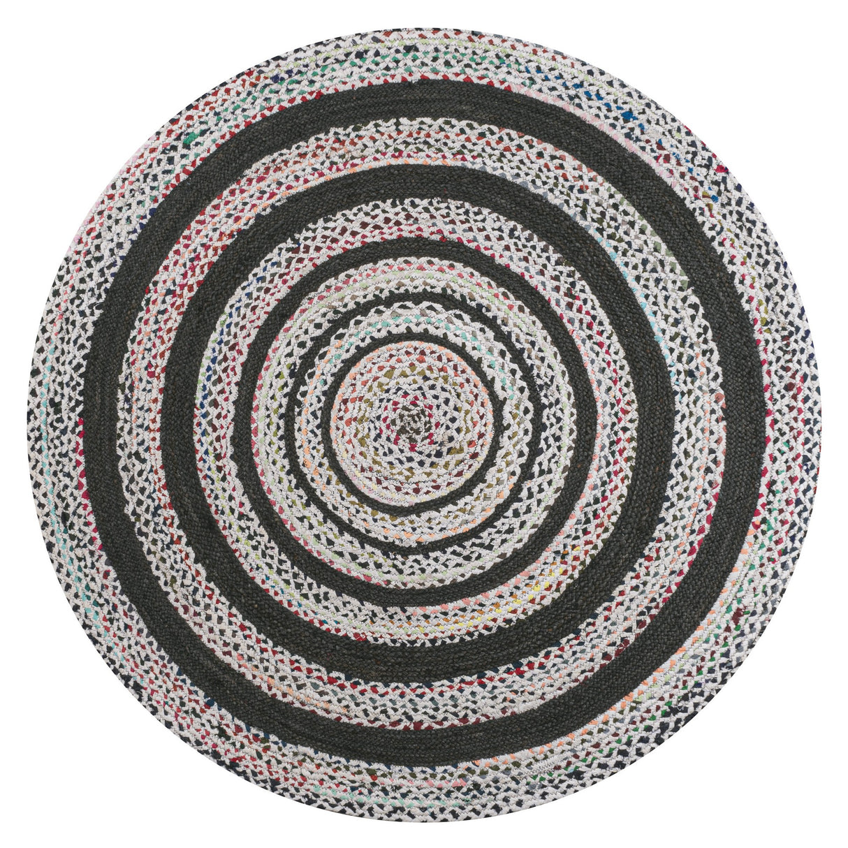 Abyss Braided Bohemian Coastal Round Jute Round Area Rug