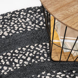 Abyss Braided Bohemian Coastal Round Jute Round Area Rug