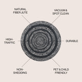 Abyss Braided Bohemian Coastal Round Jute Round Area Rug