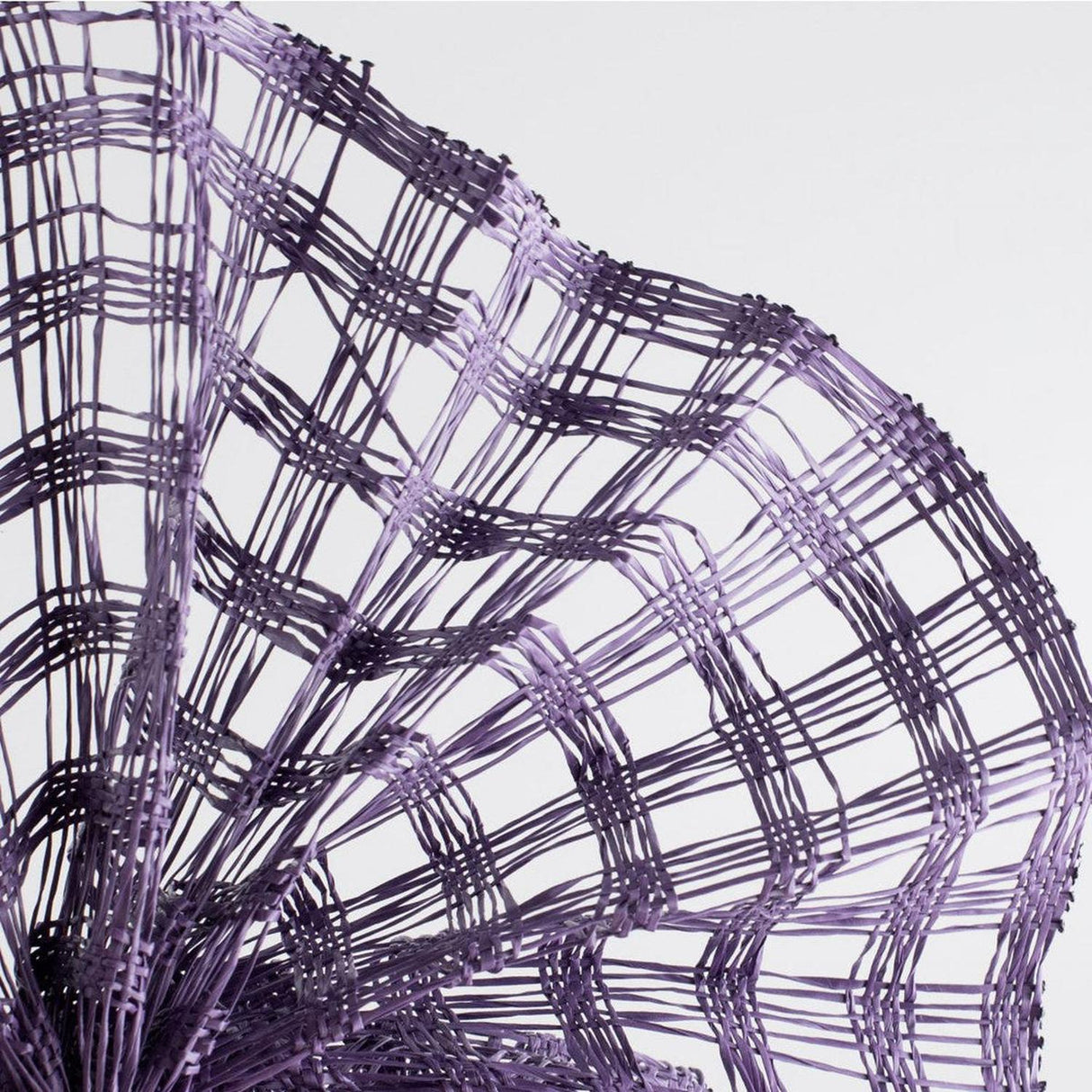 10" Poly Burlap Check Mesh Ribbon: Purple (10 Yards)