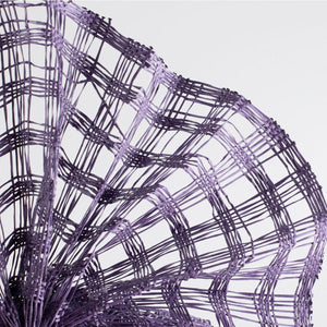 10" Poly Burlap Check Mesh Ribbon: Purple (10 Yards)