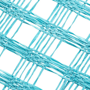 10" Poly Burlap Check Mesh Ribbon: Turquoise (10 Yards)