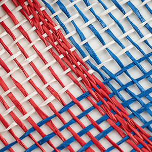 10" Poly Burlap Check Mesh Ribbon: Patriotic