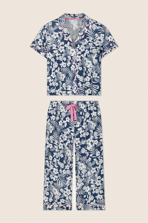 Cotton Jersey Midnight Garden Cropped PJ Set